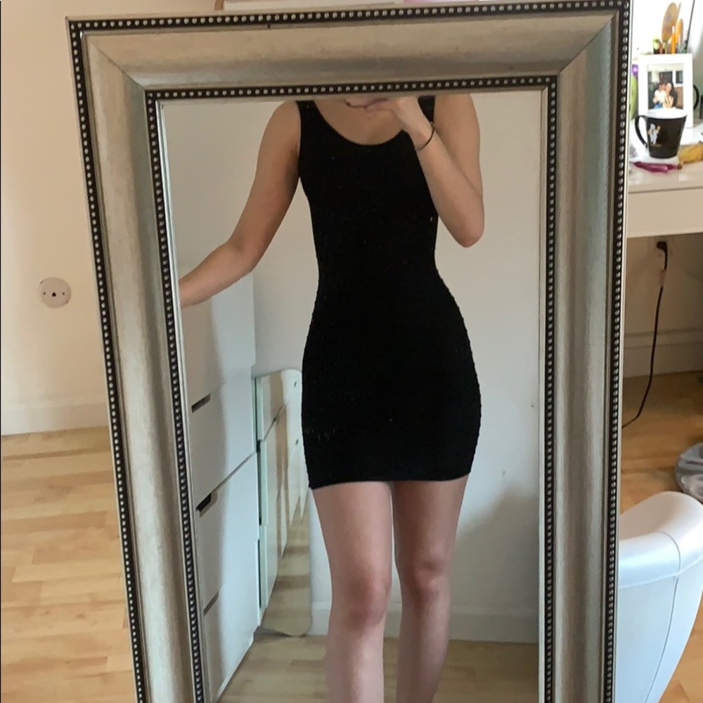 Super stretchy little black dress